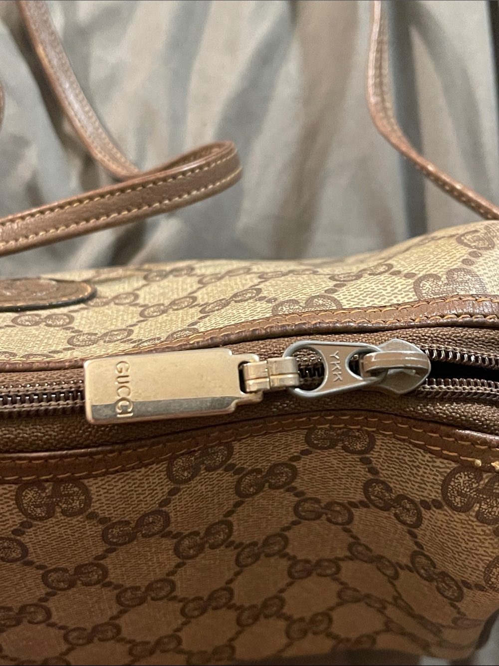 Vintage Gucci Brown Monogram Canvas Crossbody - Picture 4 of 7